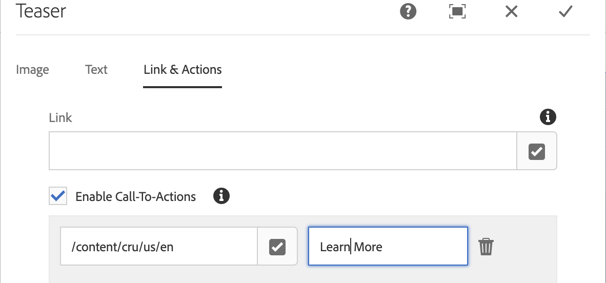 teaser button